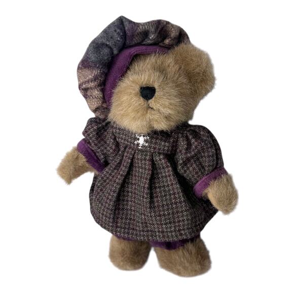 Boyds Bears TEDDY BEAR 9” Snowflake Dress Hat Plumbeary Best Dressed Plush Toy - Picture 2 of 7